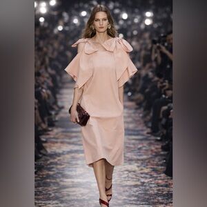 NWT CHLOÉ Ribbon Sleeve Shift Dress – Dusty Pink
Runway Collection